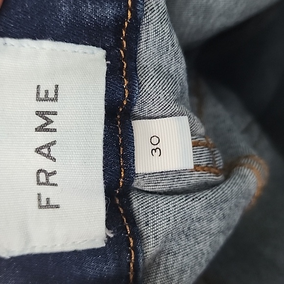 Frame Le Mini Boot High-Rise jeans in Claremore Slit blue Size 30 - Picture 13 of 14